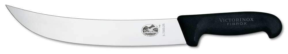 Victorinox Steak Cimeter Knife, 25cm Black Handle | Hobeca