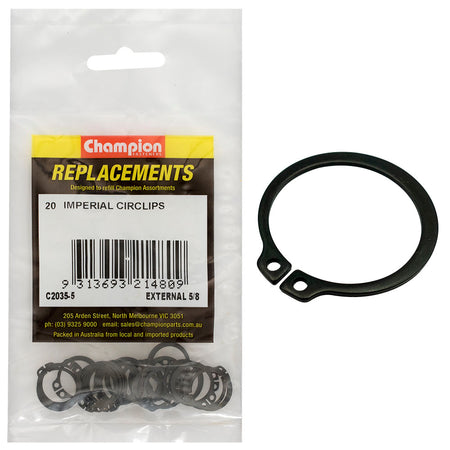Champion 5/8in Imperial External Circlip -20pk | ISL