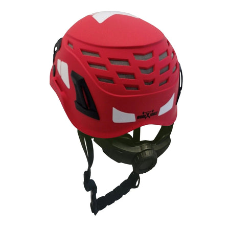 Esko Climbing Helmet, Vented, Red, Ratchet