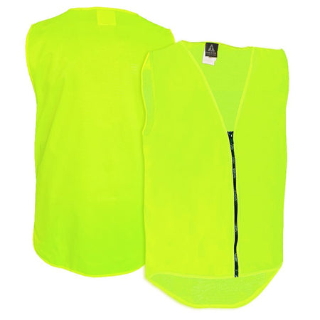 Clearance - Esko Hi Vis Vest, Zip. Day Only, Yellow, No Pkts-Size 2XL