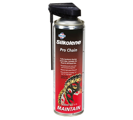 Silkolene Pro Chain Spray (500ml) For Off And On Road Use Fully Synthetic Chain Lube | Formula