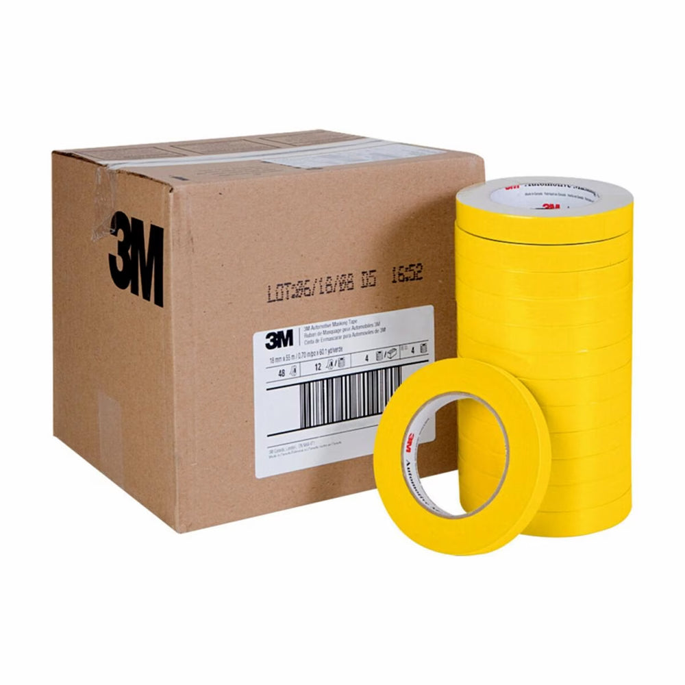 3m 6652 Automotive Refinishing Tape Yellow 18mm X 55m Box Of 48 | Formula