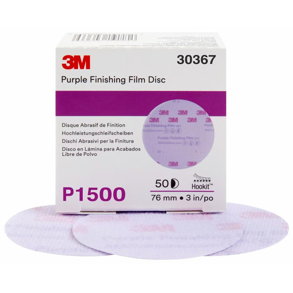 3m 30367 Hookit Purple Finishing Film 76mm Disc 1500g | Formula