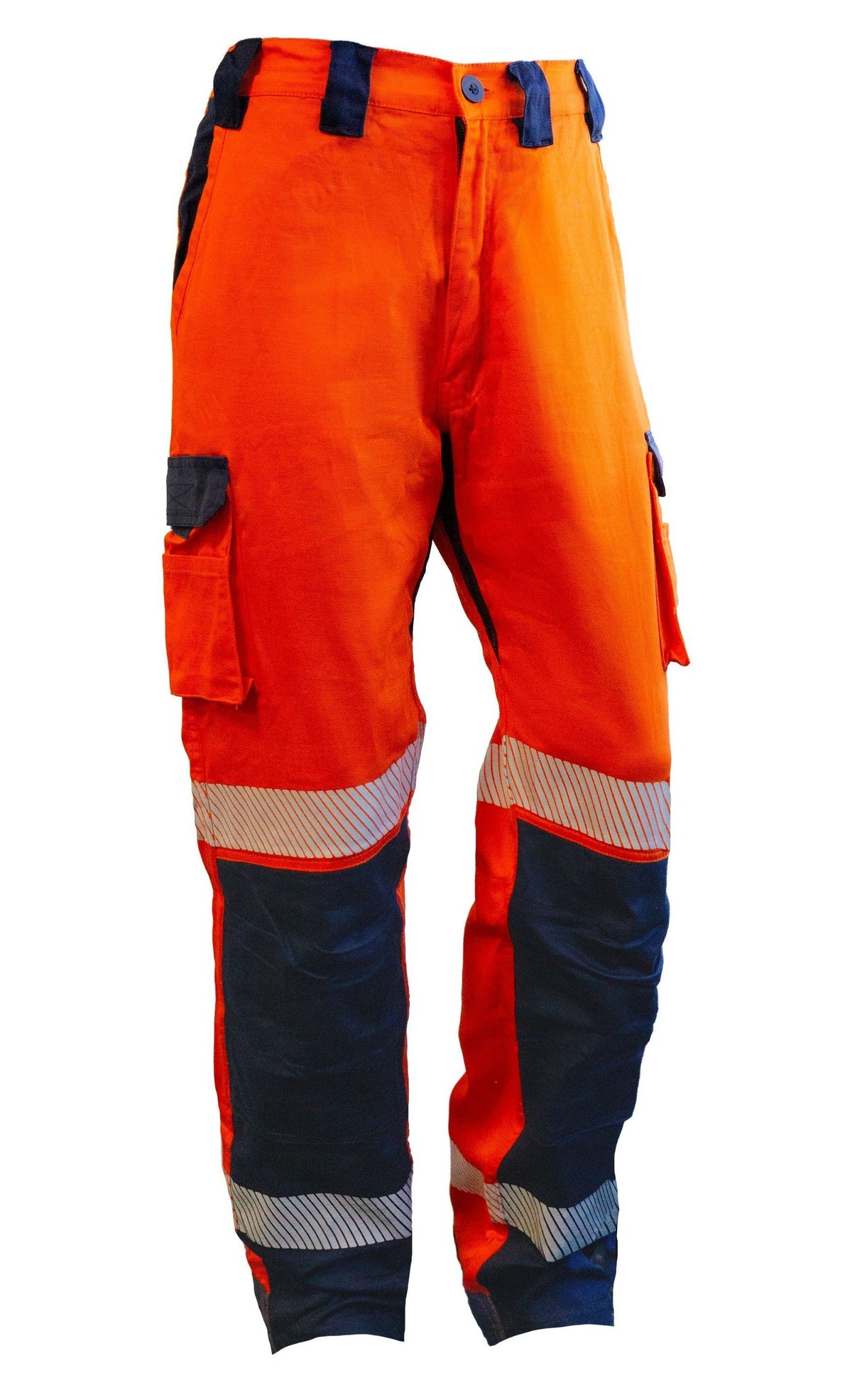Esko 220gsm Light Cargo Trousers, RIPSTOP Orange/Navy-Size 117