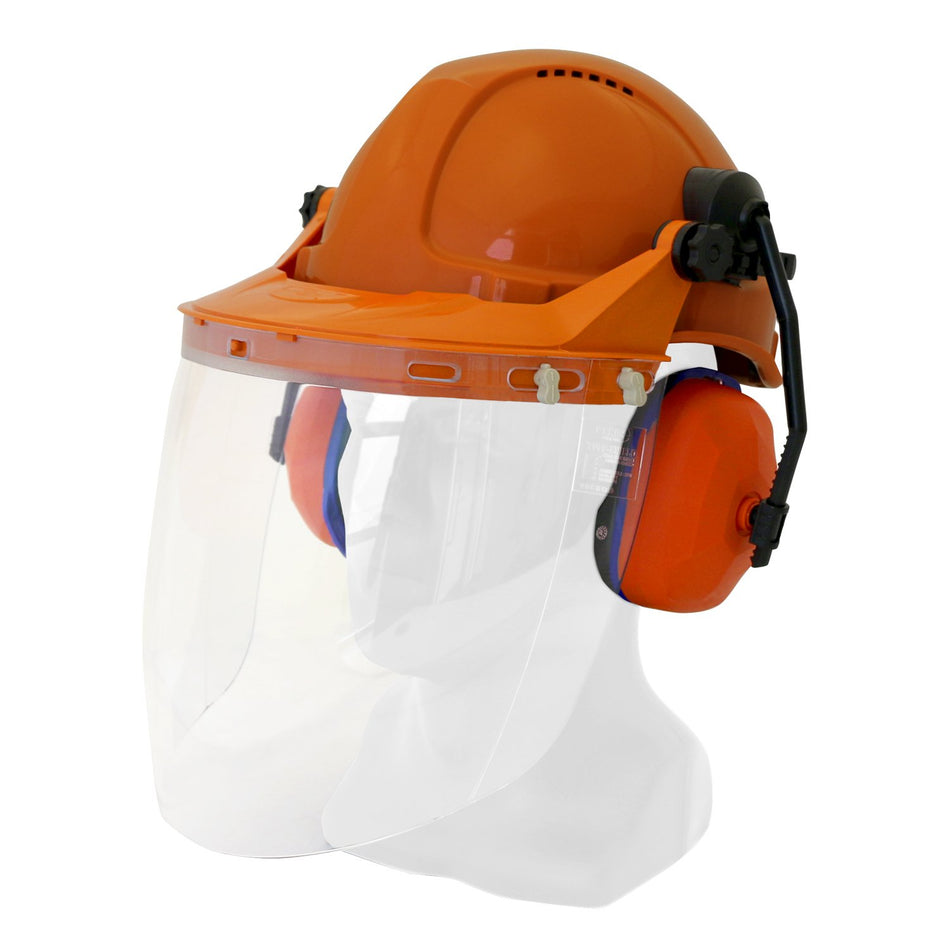 Tuff-Nut Pinlock Hard Hat Visor Combo - Orange