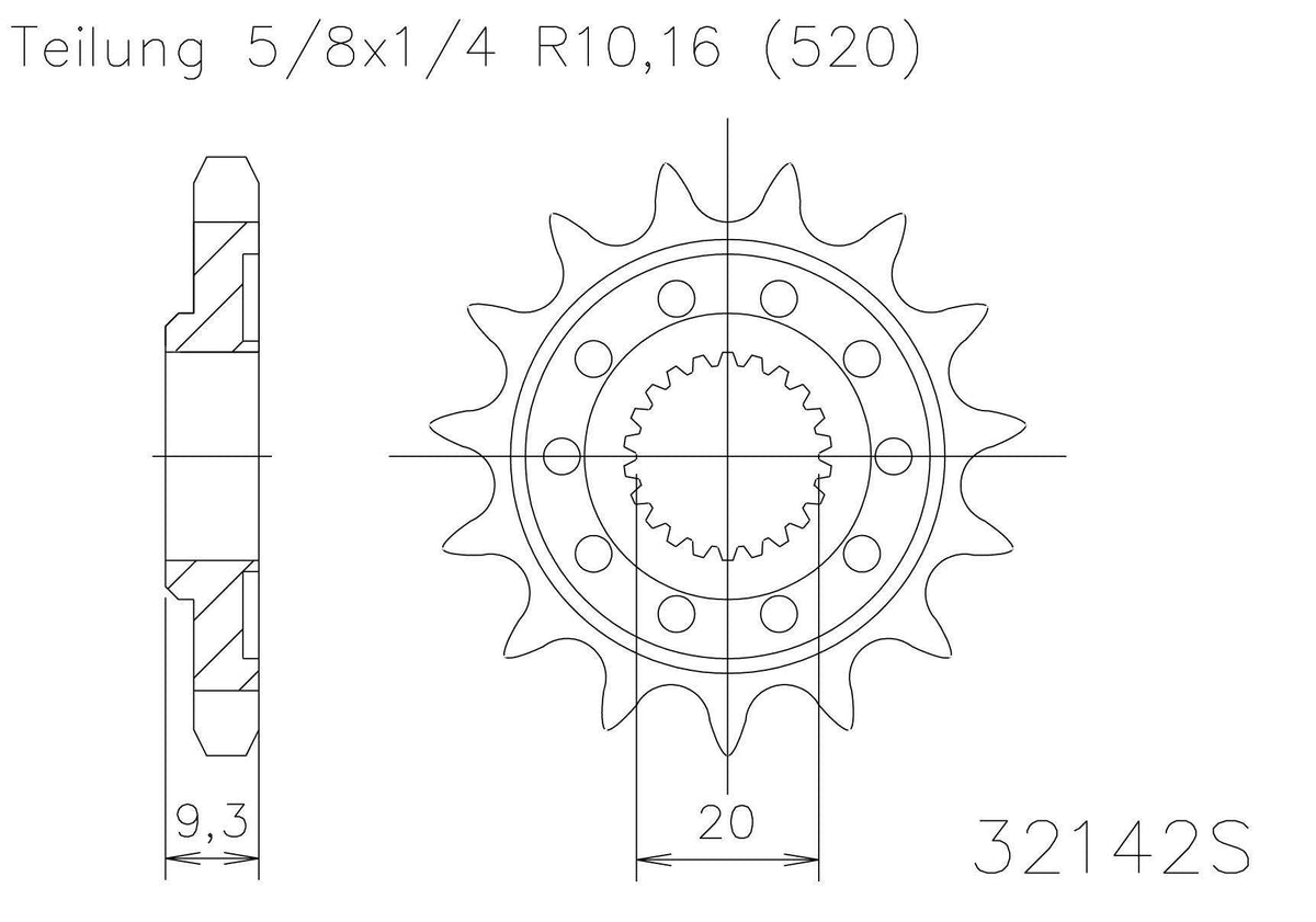 Sprocket Front Moto Master Kawasaki Kx250f 06-19 14t | Formula