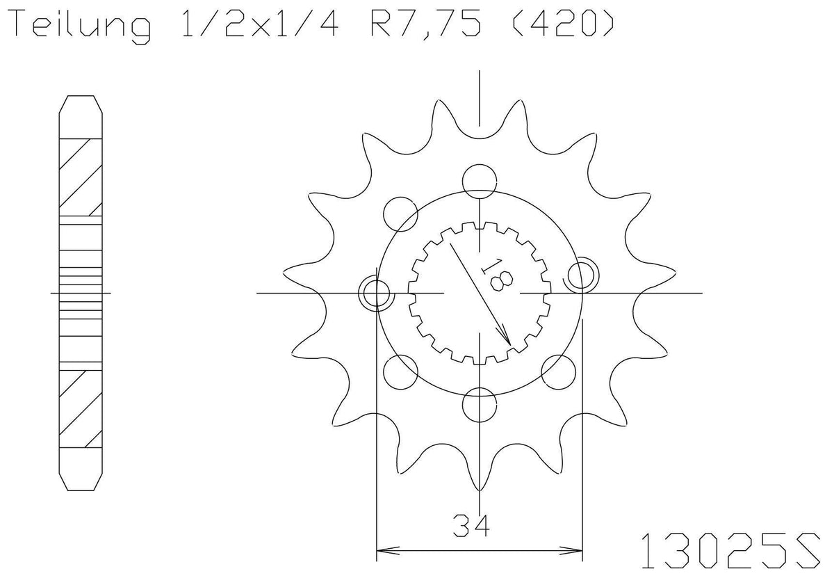 Sprocket Front Moto Master Made In Holland Honda Crf150r 07-23 15t | Formula