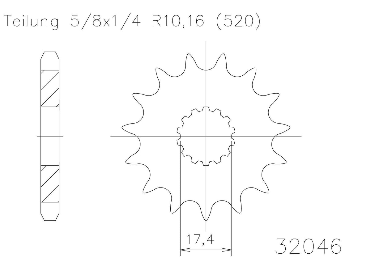 Sprocket Front Moto Master Made In Holland Gas Gas Ec125 03-18 Yamaha Yz125 87-04 Wr200 91-92 13t | Formula