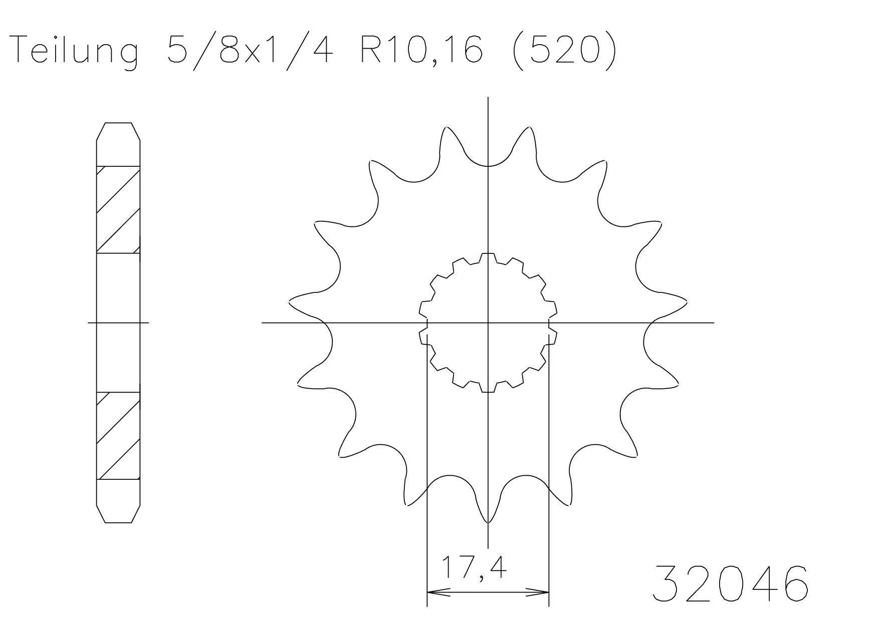 Sprocket Front Moto Master Made In Holland Gas Gas Ec125 03-15 Yamaha Yz125 87-04 Wr200 91-92 14t | Formula