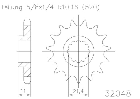 Sprocket Front Moto Master Husqvarna Cr250 00-05 Wr250 00-13 Tc250 Txc250 04-08 Te250 02-09 | Formula
