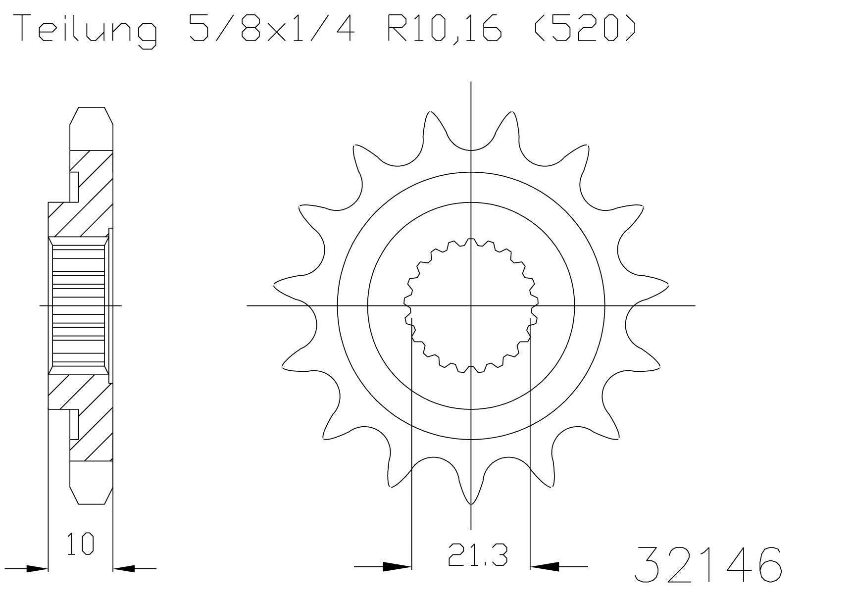 Sprocket Front Moto Master Made In Holland Suzuki Rmz450 13-20 Rmx450 10-20 13t | Formula