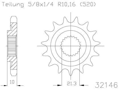 Sprocket Front Moto Master Made In Holland Suzuki Rmz450 13-20 Rmx450 10-20 13t | Formula