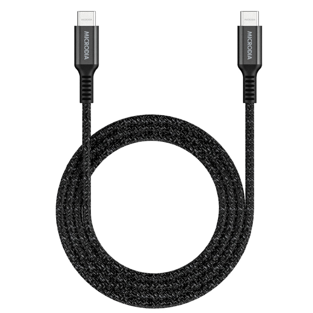 Microdia Execable Tweed Pd100w 1.3m Usb-C To Usb-C Cable - Charcoal | Formula