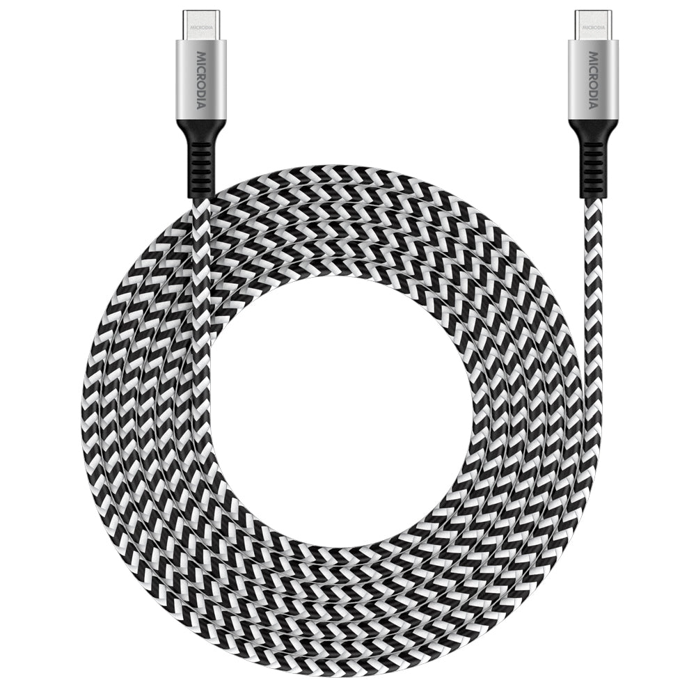 Microdia Execable Tweed Pd100w 2.6m Usb-C To Usb-C Cable - Zebra | Formula