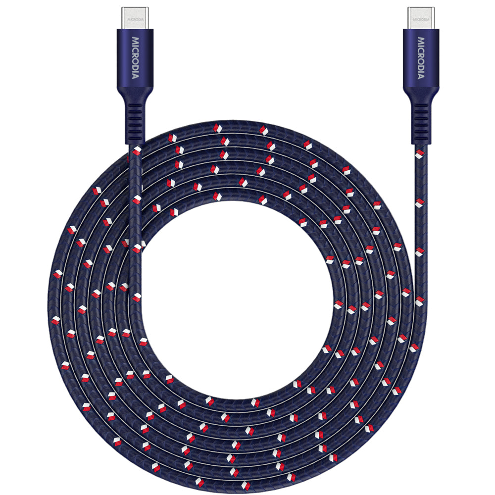 Microdia Execable Tweed Pd100w 2.6m Usb-C To Usb-C Cable - Navy | Formula