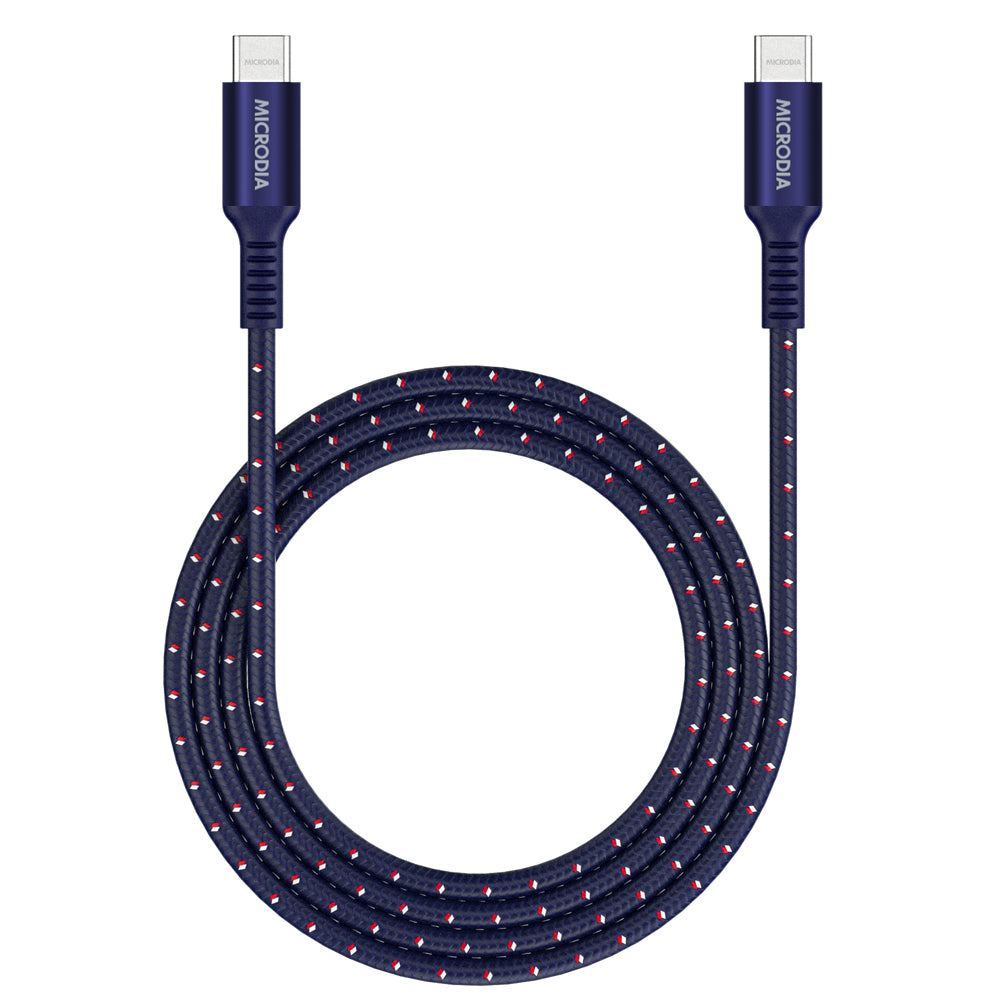 Microdia Execable Tweed Pd240w 1.0m Usb-C To Usb-C Cable - Navy | Formula