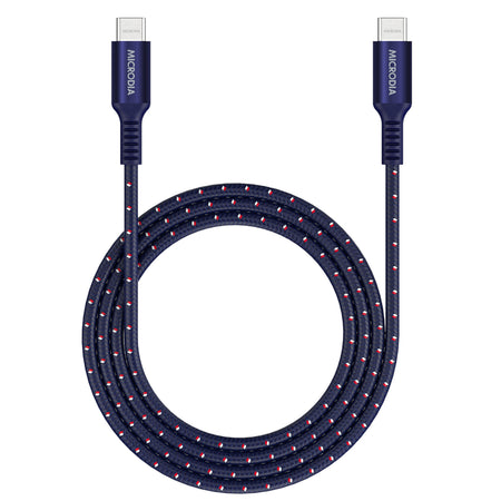 Microdia Execable Tweed Pd240w 1.0m Usb-C To Usb-C Cable - Navy | Formula