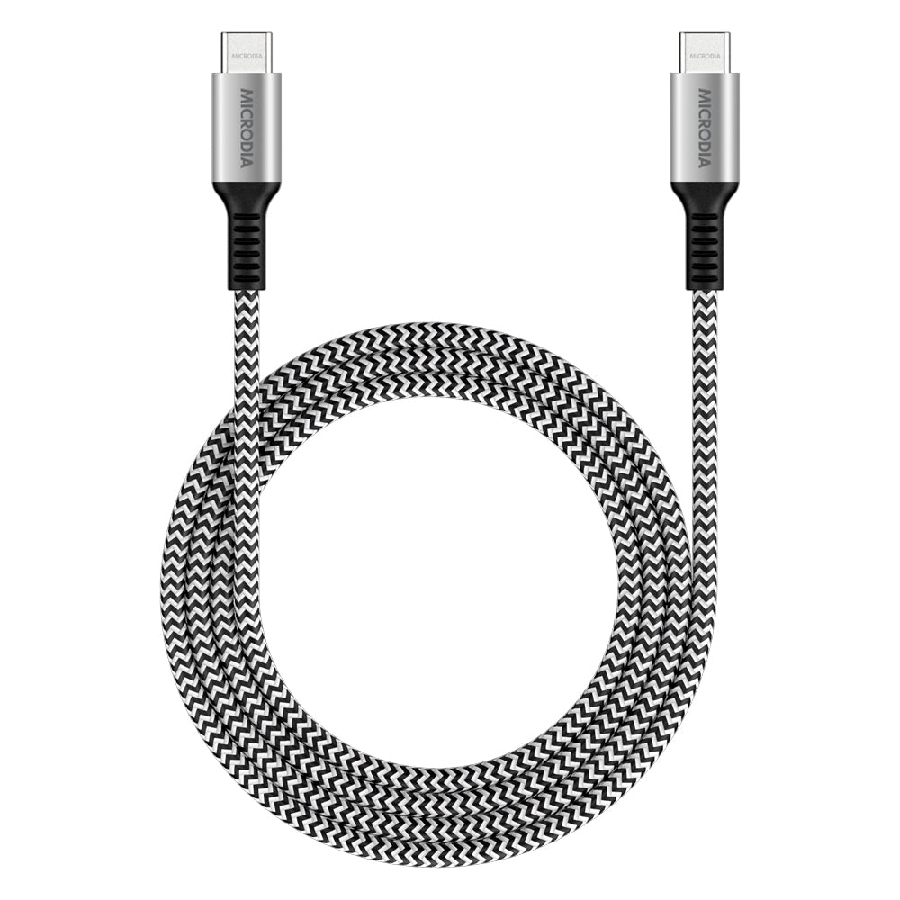 Microdia Execable Tweed Pd240w 1.8m Usb-C To Usb-C Cable - Zebra | Formula