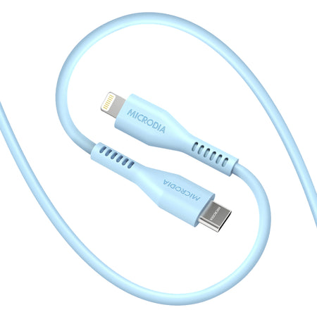 Microdia Fruitywire Liquid Silicon Pd60w 1.3m Usb-C To Lightning Cable - Bubble Blue | Formula