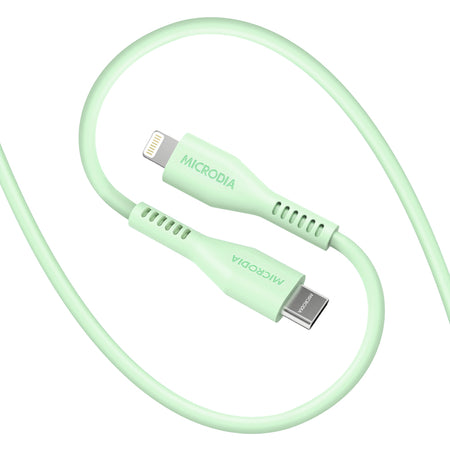 Microdia Fruitywire Liquid Silicon Pd60w 1.3m Usb-C To Lightning Cable - Mint | Formula