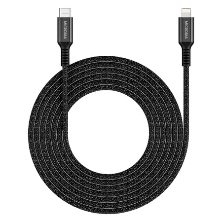Microdia Execable Tweed Pd60w 2.6m Usb-C To Lightning Cable - Charcoal | Formula