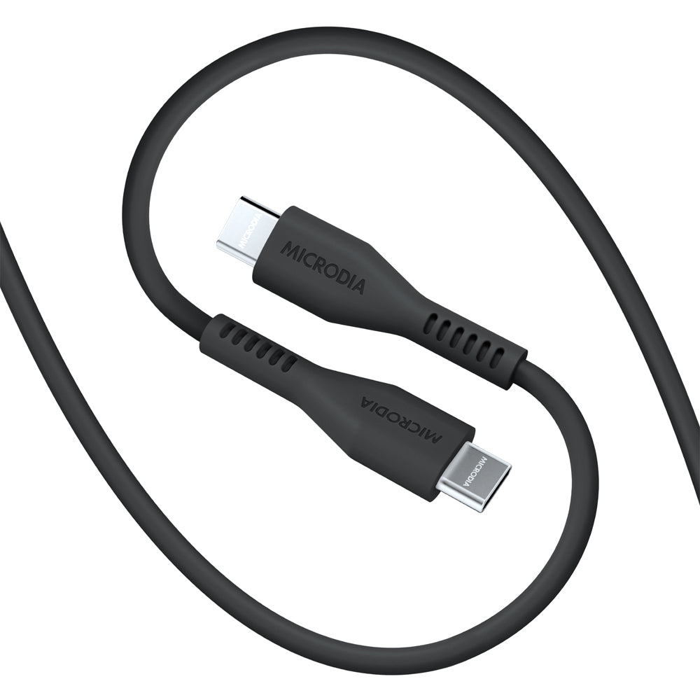 Microdia Fruitywire Liquid Silicon Pd100w 2.6m Usb-C To Usb-C Cable - Charcoal | Formula