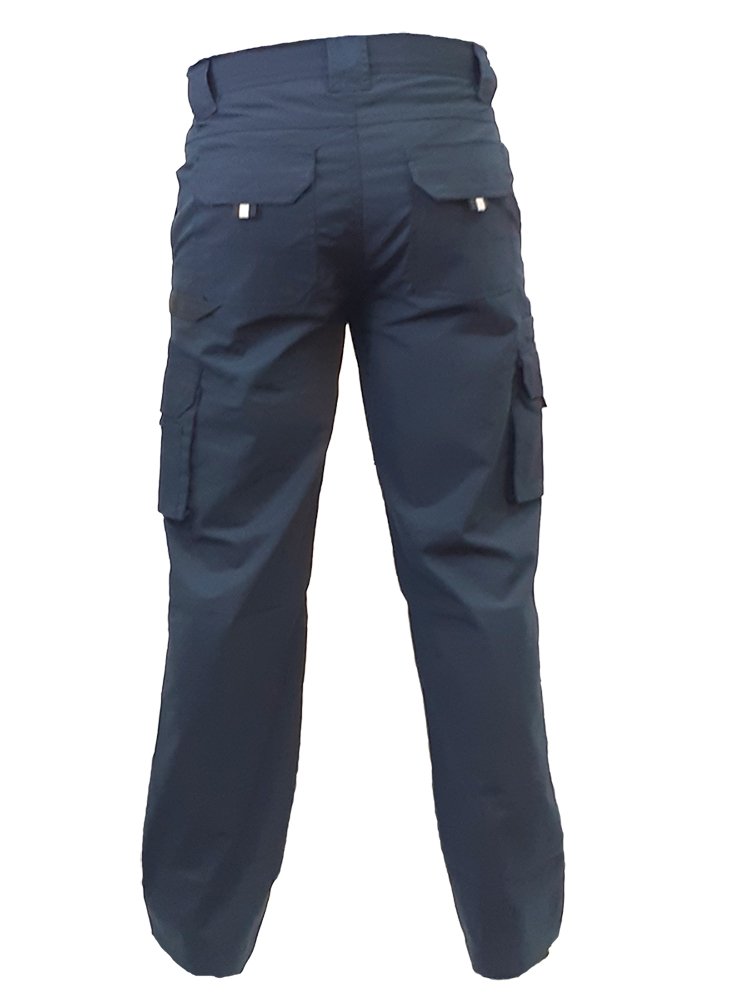 Free Shorts! Clearance - Navy Polycotton Ripstop Cargos Trousers -Size 34"/87cm | Esko