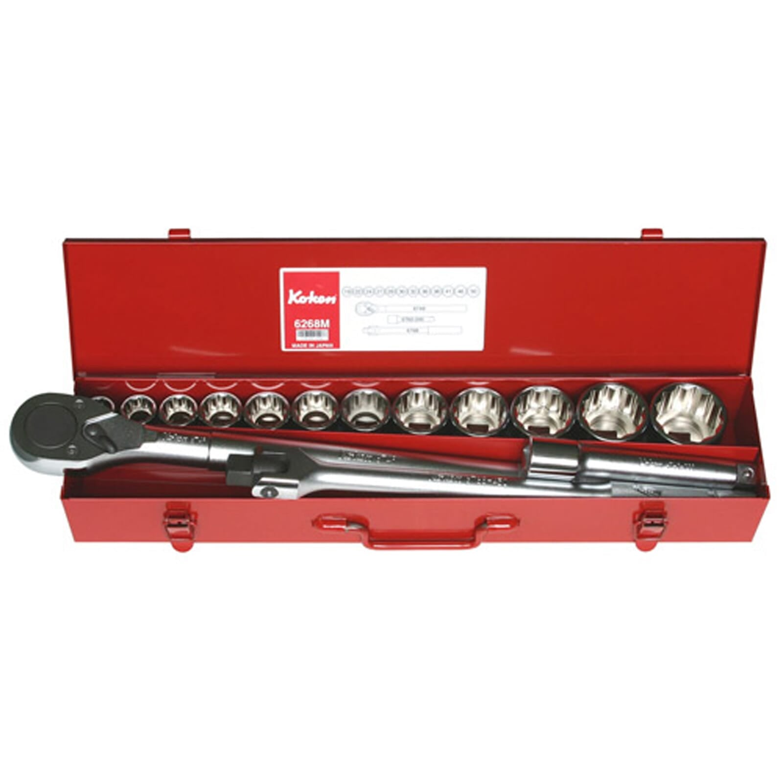 Koken 6268M Socket Set 12pt 15pc 3/4"Dr 19-50mm | Hobeca