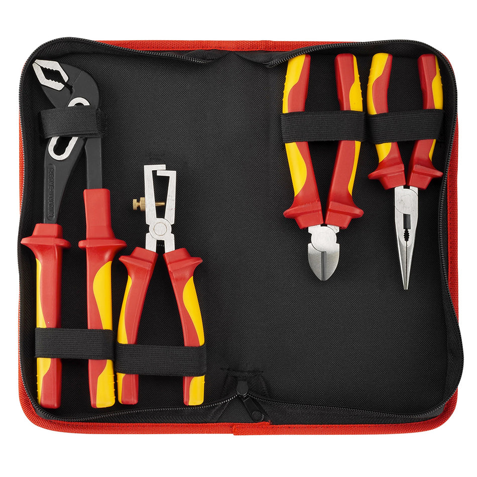 Clearance - Powerbuilt 4pc VDE Plier Set W/Storage Case | Alltrade