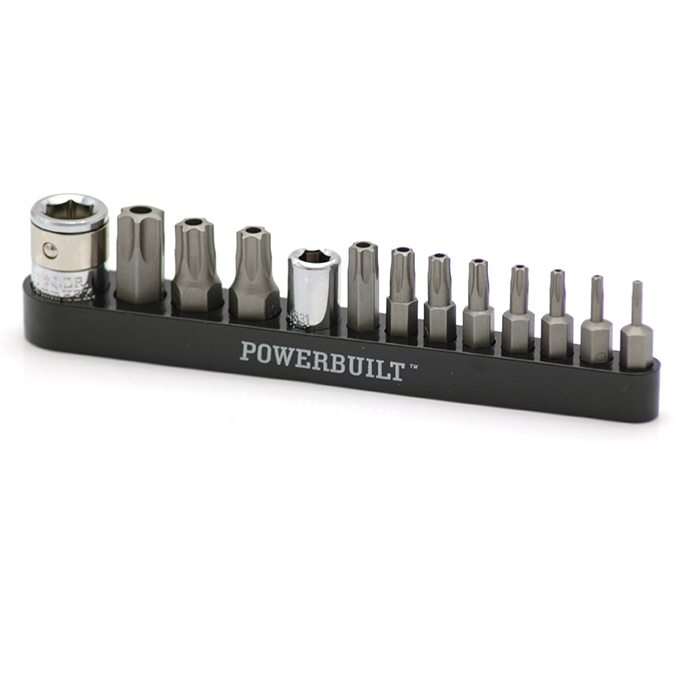 Powerbuilt 13pc Tamper Proof Torx Bit Set