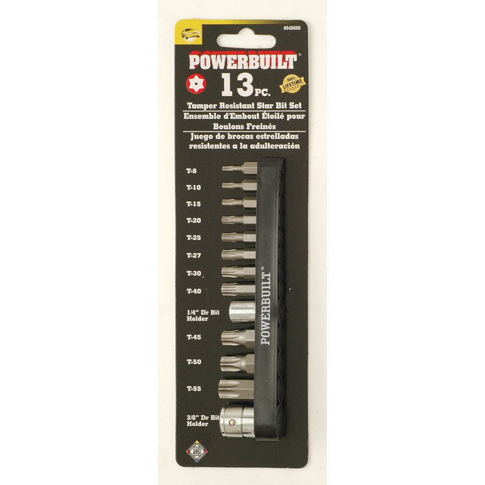 Powerbuilt 13pc Tamper Proof Torx Bit Set | Alltrade