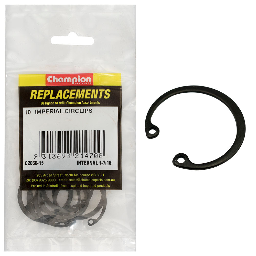 Champion 1-7/16in Imperial internal Circlip -10pk | ISL
