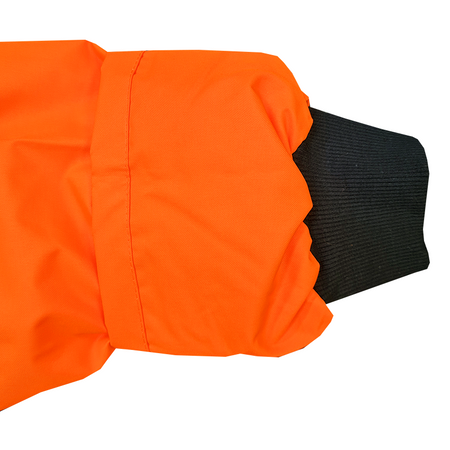 Clearance - Hi Vis Rain Jacket W/Hood PU Coated Orange-Size 6XL | Esko