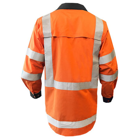 Esko Rip Stop 155gsm Cotton LS Shirt, TTMC-W, O/Black-Size 4XL