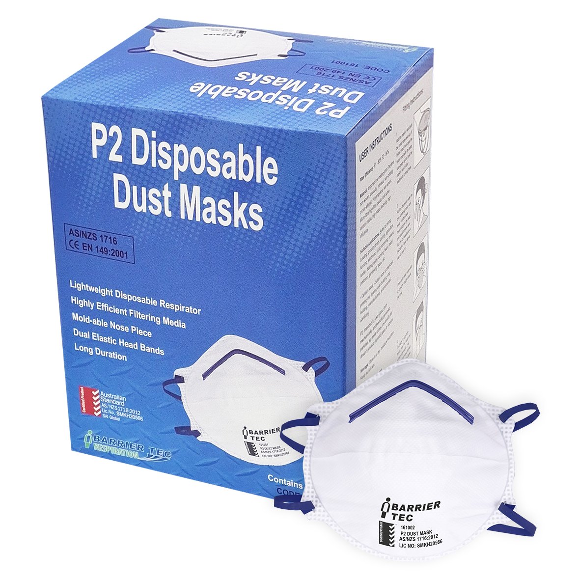 Clearance - Esko Dust Masks Conical, P2 , Box 20