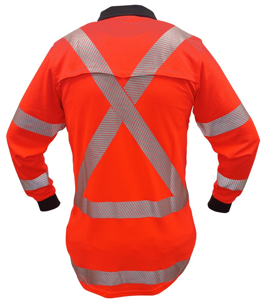 Esko TTMC-W17 X-Back L/S Women's Microvent Polo-Size 4