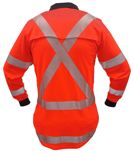 Esko TTMC-W17 X-Back L/S Women's Microvent Polo-Size 4