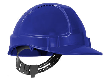 TUFF-NUT hard hat short peak vented blue with 6-point PinLock harness