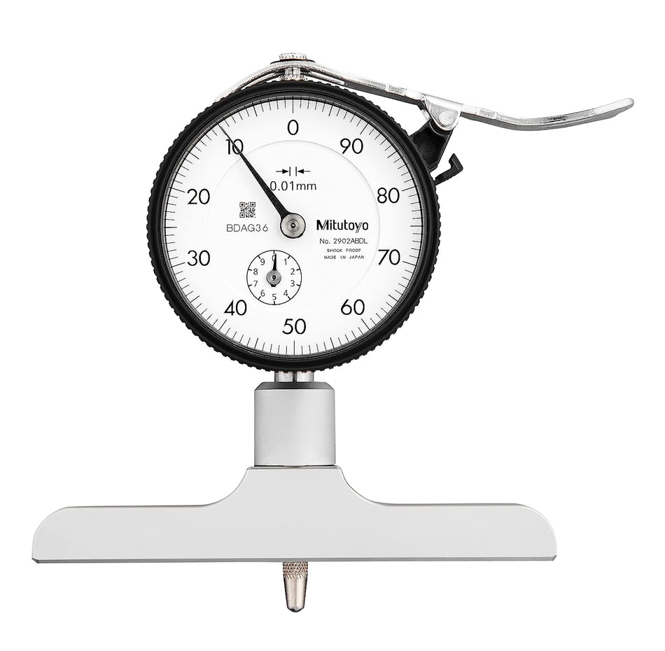 Mitutoyo Dial Depth 0-200mm x 100mm Base