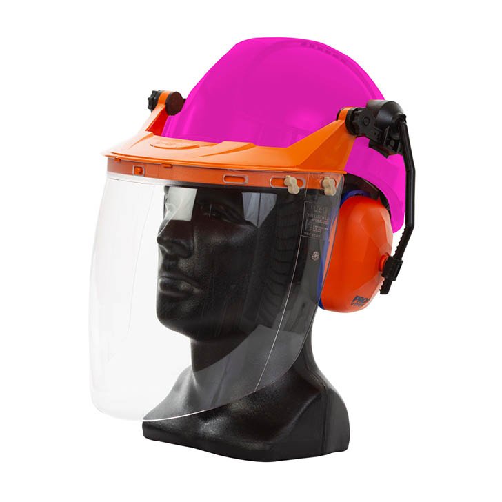 Tuff-Nut Pinlock Hard Hat Visor Combo - Pink
