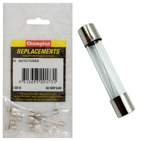 Champion 3Ag 30 Amp Glass Fuse -10pk | ISL