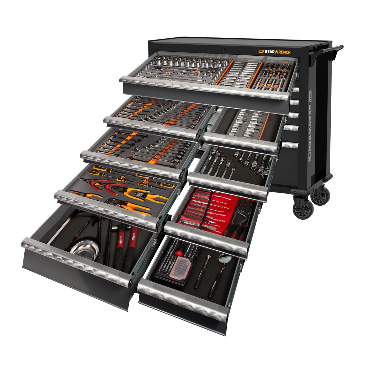 GEARWRENCH 313-piece combination tool kit with 43-inch 11-drawer tool trolley