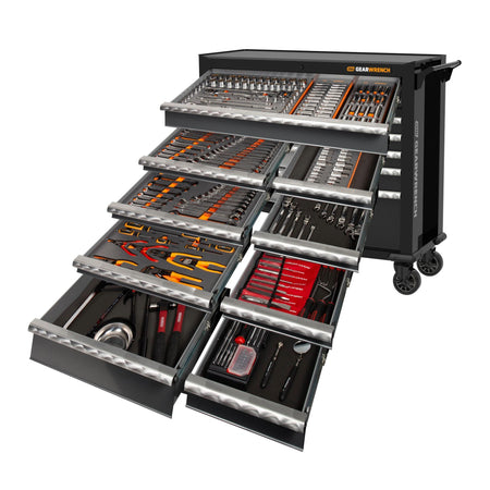 GEARWRENCH 313-piece combination tool kit with 43-inch 11-drawer tool trolley