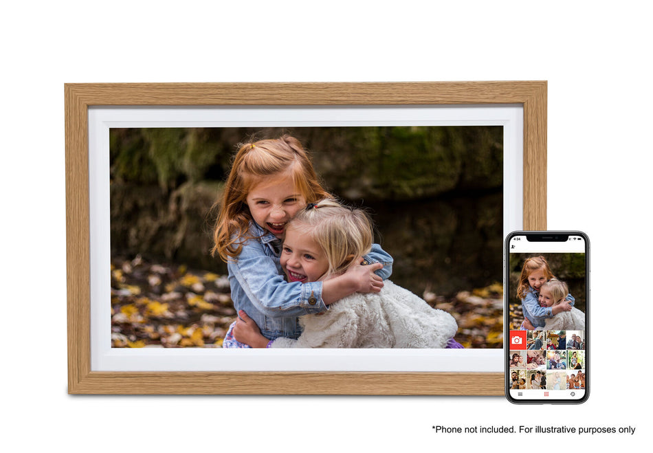 Firefly Frameo 15.6" Wifi Digital Photo Frame - Oak Wood