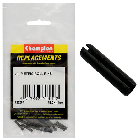 Champion 3.0 x 16mm Metric Roll Pin -20pk | ISL