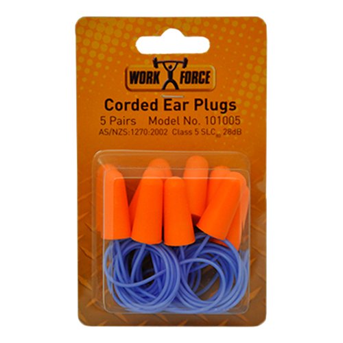 Esko Earplug with Cord, Hangsell 5pr Blister Pack