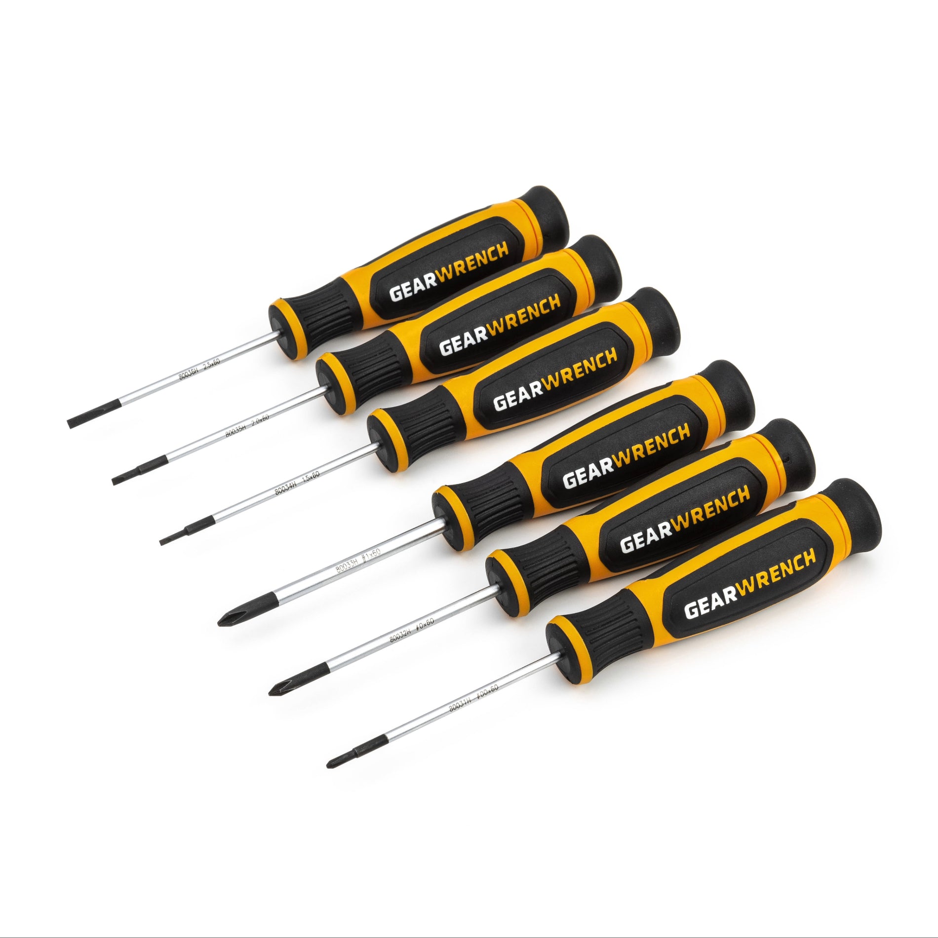 Gearwrench® 6Pc Phillips/Slotted Mini Dual Material Screwdriver Set | Accent Tools