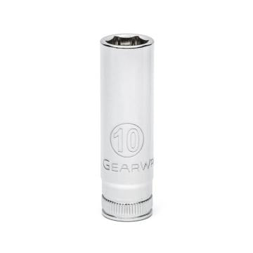 Gearwrench® Socket 1/4In Drive Deep 6pt MET 10mm | Accent Tools