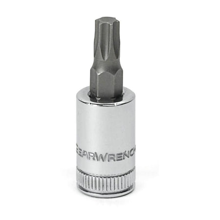 GEARWRENCH T20 Torx bit socket 1/4in. drive with S2 steel insert and chrome finish
