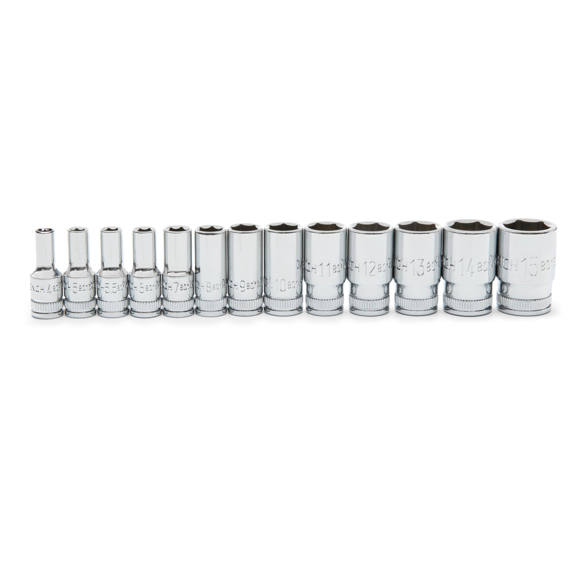 Gearwrench® 13Pc 1/4in. Drive 6Pt Mid Length Metric Socket Set | Accent Tools